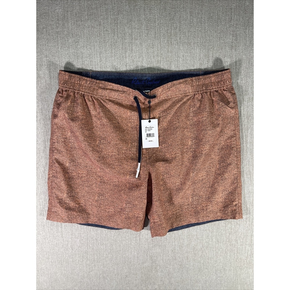 Robert Graham Swim Trunk Cedar Creek Size 40 Orange NWT NEW $98